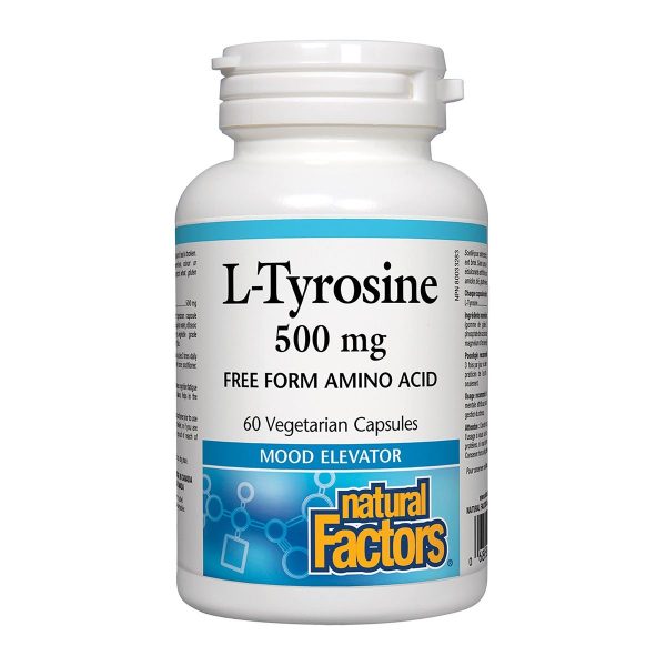 Natural Factors L-Tyrosine 500 mg (60 VCaps) on Sale