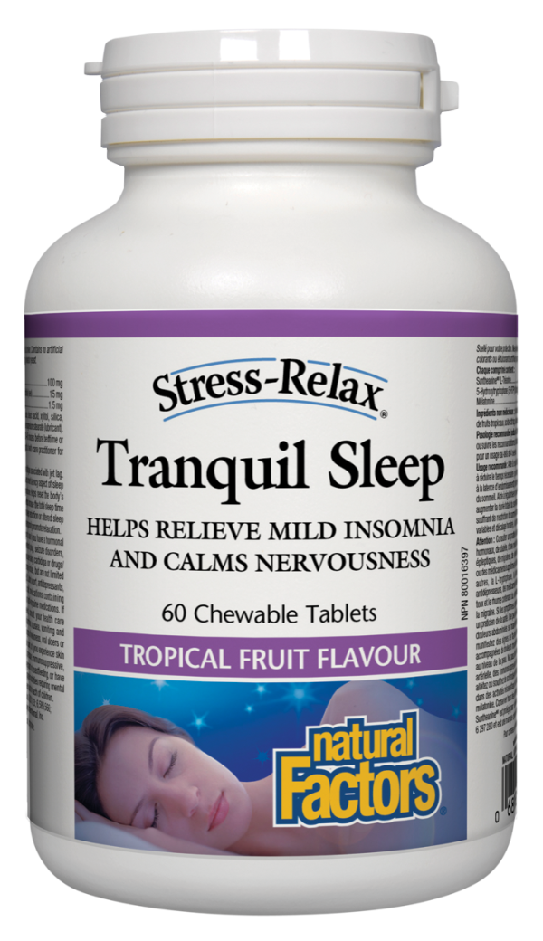 Natural Factors Stress-Relax Tranquil Sleep - Tropical Fruit (Chewable Tablets) Hot on Sale