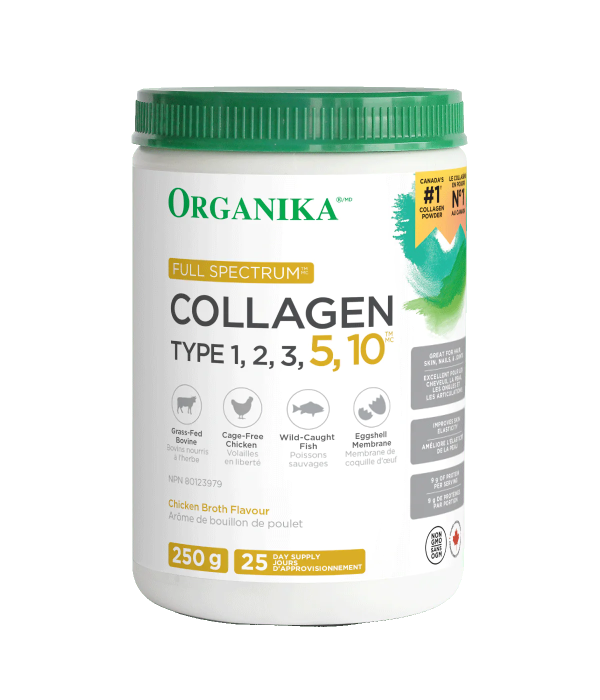 Organika Full Spectrum Collagen - Chicken Broth Flavour (250 g) on Sale