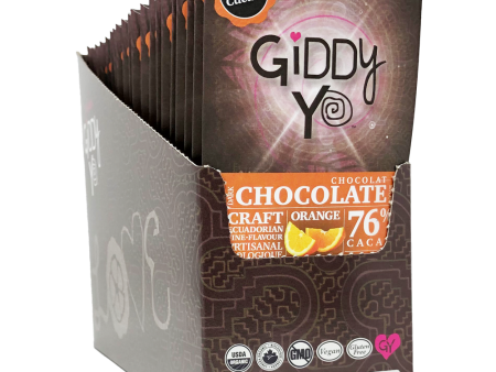 Bridgitte s Giddy Yo 76% Cacao Dark Chocolate Bars - Orange Cheap