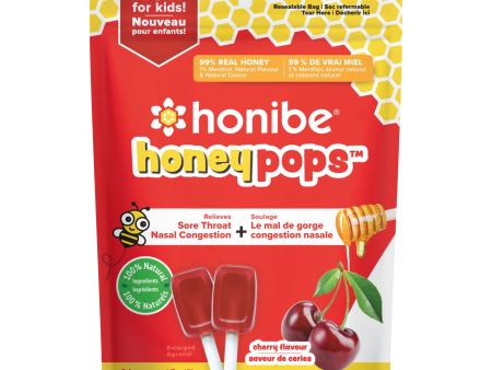 Honibe Honey Pops for Kids - Cherry (8 Lozenges) Online now