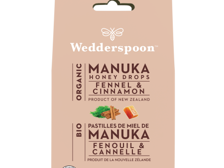 Wedderspoon Organic Manuka Honey Drops - Fennel & Cinnamon (120 g) Discount