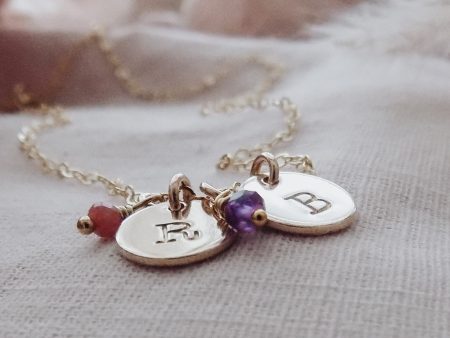 Initial + Birthstone Necklace Sale