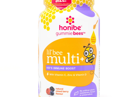 Honibe Gummiebees Lil  Bee Multi+ Kid s Immune Boost - Natural Mixed Berry (70 Gummies) Online Sale