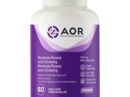 AOR Rhodiola Rosea with Ginseng 200 mg (60 VCaps) For Sale