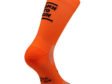 Sporcks Running Socks - Born To Run Orange Online