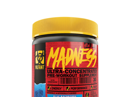 Mutant MADNESS Pre-Workout Supplement - Blue Raspberry (225 g) Online Sale