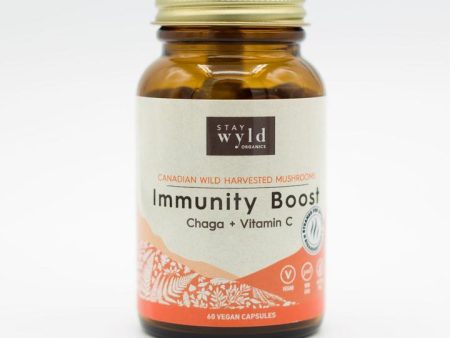 Stay Wyld Organics Immunity Boost Chaga + Vitamin C (60 VCaps) Online now