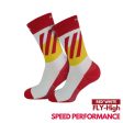 Motive Sock Speed Performance Fly - High Crew Red White Sale