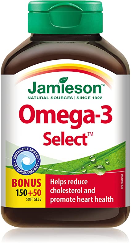 Jamieson Omega-3 Select 1000mg BONUS SIZE (200 Softgels) Online