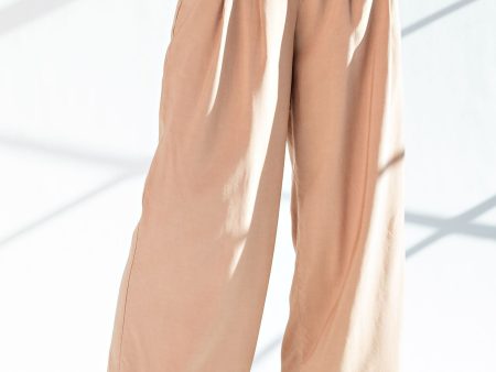 Challis Pleated Wide Leg Pant For Sale