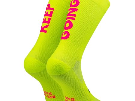 Sporcks Running Socks - Keep Going Yellow Hot on Sale