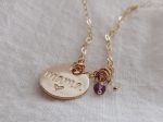 Winnie Disc + Birthstone Crystals Necklace Fashion