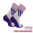 Motive Sock Speed Performance Fly - High Crew Pink Purple Fashion