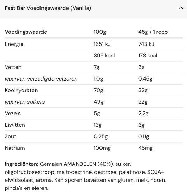 Amacx | Fast Bar | Vanilla | 12 Pack Online