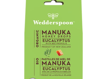 Wedderspoon Organic Manuka Honey Drops - Eucalyptus with Bee Propolis (120 g) Online Sale