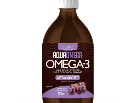 AquaOmega High DHA Omega-3 4500 mg - Grape Online now