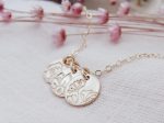 Birth Flower Mini Discs Necklace Discount