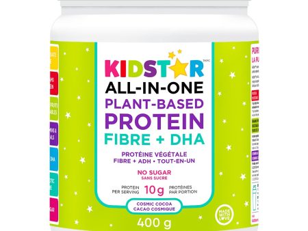 KidStar Nutrients All-in-One Plant-Based Protein Fibre + DHA - Cosmic Cocoa (400 g) For Discount