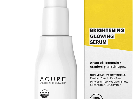 Acure Brightening Glowing Serum - Argan Oil, Pumpkin & Cranberry (30 mL) Sale