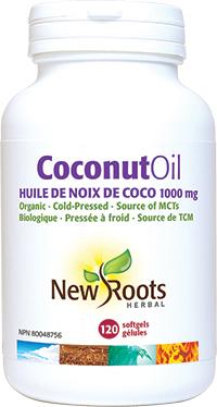 New Roots Coconut Oil 1000 mg (120 Softgels) on Sale