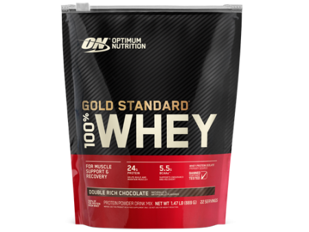 Optimum Nutrition Gold Standard 100% Whey Protein - Double Rich Chocolate (1.47 lbs) Hot on Sale