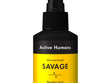 Active Humans Savage Deodorant Spray - Unscented (60 mL) Online Hot Sale