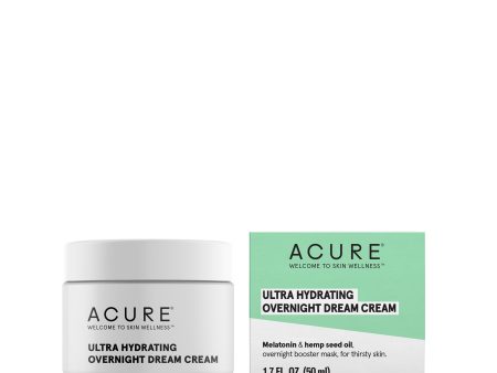 Acure Ultra Hydrating Overnight Dream Cream - Melatonin & Hemp Seed Oil (50 mL) Sale