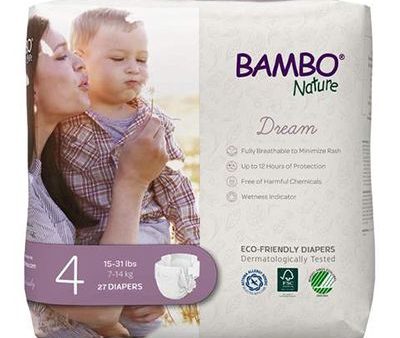 Bambo Nature Baby Diapers 7-14 kg Size 4 (27 Diapers) Sale