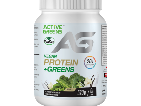 Active Greens Vegan Protein + Greens - Vanilla (520 g) For Cheap