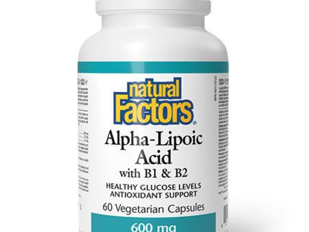 Natural Factors Alpha-Lipoic Acid with B1 & B2 600 mg (60 VCaps) Online Hot Sale