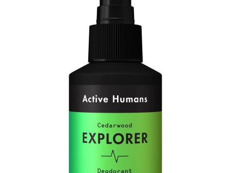 Active Humans Explorer Deodorant Spray - Cedarwood (60 mL) on Sale