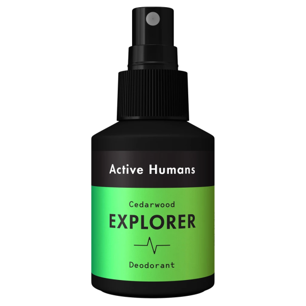 Active Humans Explorer Deodorant Spray - Cedarwood (60 mL) on Sale