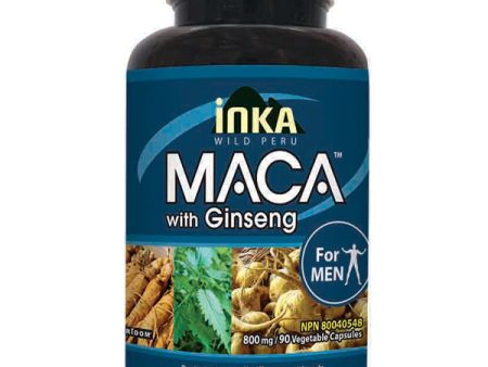 Inka Wild Peru Maca with Ginseng for Men 800 mg (90 VCaps) Online Sale