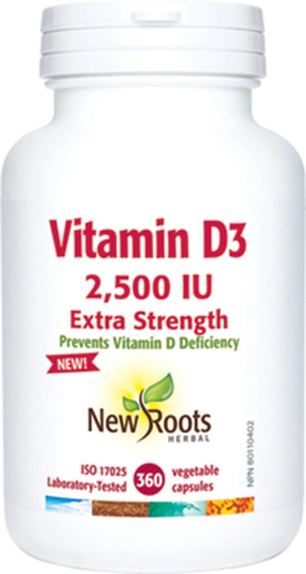 New Roots Vitamin D3 2500 IU Extra Strength (Softgels) Hot on Sale