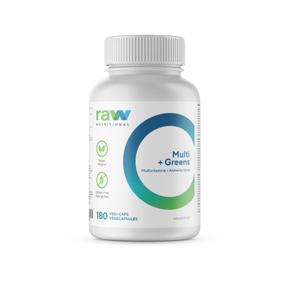 Raw Nutritional Multi + Greens (180 VCaps) on Sale