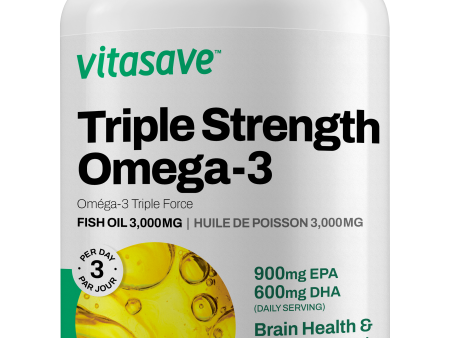 Vitasave Omega-3 Triple Strength (120 Softgels) For Sale