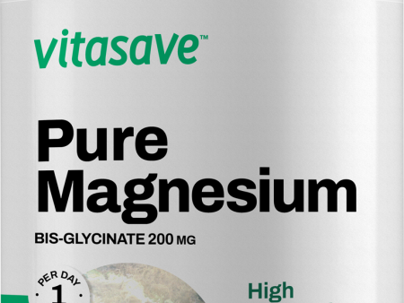 Vitasave Magnesium Bisglycinate 200 mg (240 Capsules) Hot on Sale