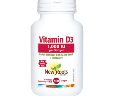 New Roots Vitamin D3 1000 IU (360 Softgels) on Sale