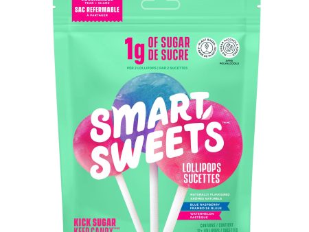 SmartSweets Lollipops - Blue Raspberry & Watermelon (12 Pack) Discount