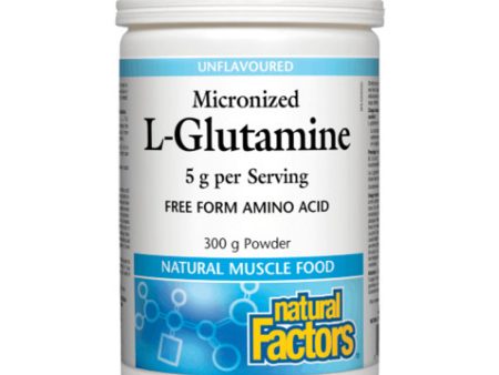 Natural Factors Micronized L-Glutamine - Unflavoured (300 g) Online Hot Sale