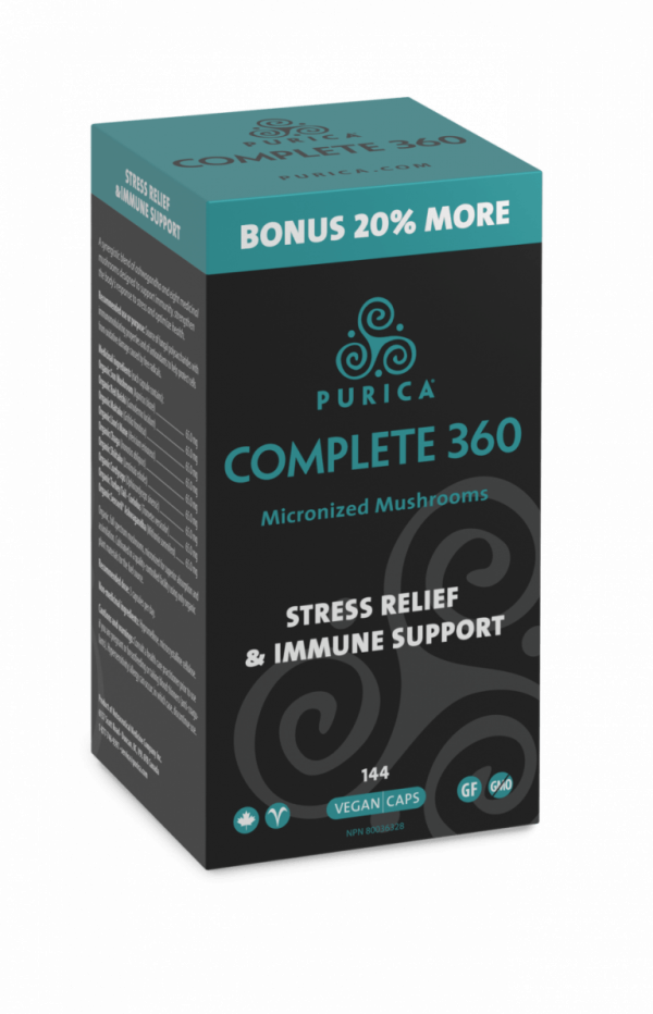 Purica Complete 360 Stress Relief & Immune Support BONUS SIZE (144 VCaps) For Cheap