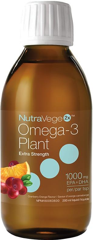 NutraVege2x Omega-3 Plant Extra Strength 1000 mg - Cranberry Orange For Discount