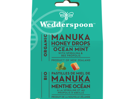 Wedderspoon Organic Manuka Honey Drops - Ocean Mint (100 g) Sale