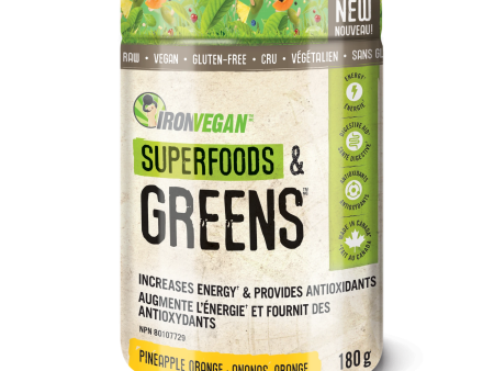 Iron Vegan Superfoods & Greens - Pineapple Orange (180 g) Cheap