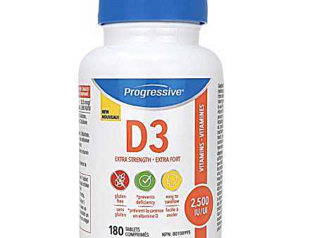 Progressive Vitamin D3 Extra Strength 2500 IU (180 Tablets) Online