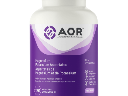 AOR Magnesium Potassium Asparates 80 mg (120 VCaps) Hot on Sale