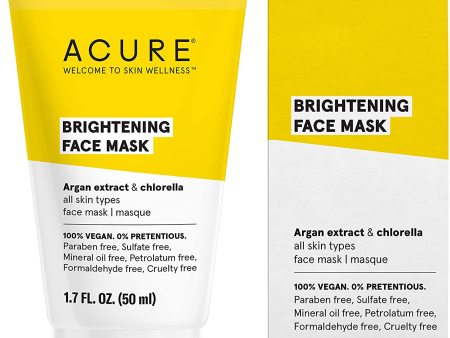 Acure Brightening Face Mask - Argan Extract & Chlorella (50 mL) Online now