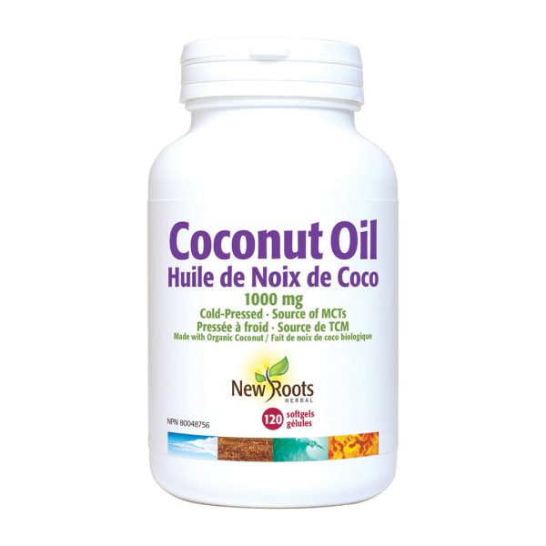 New Roots Coconut Oil 1000 mg (120 Softgels) on Sale