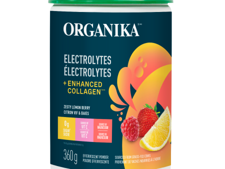 Organika Electrolytes + Enhanced Collagen - Zesty Lemon Berry (360 g) Supply